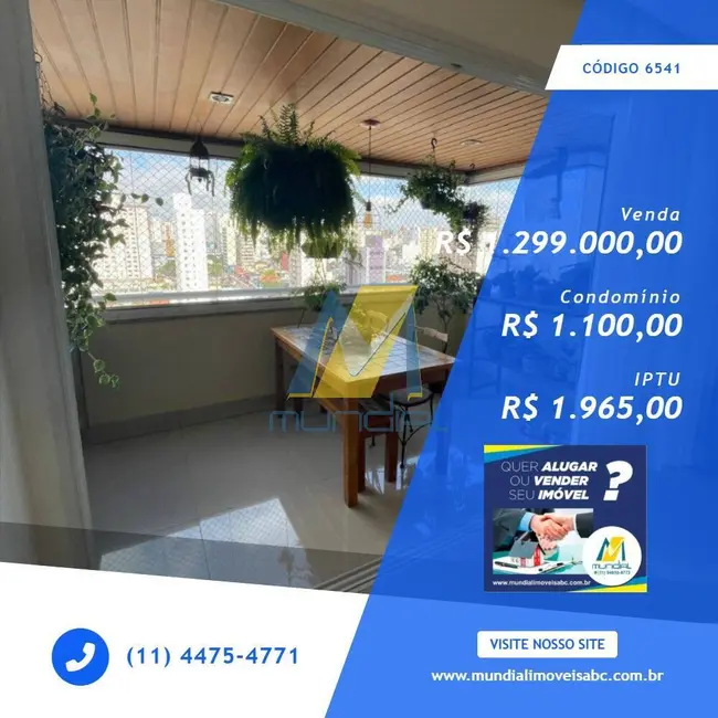 Foto 1 de Apartamento com 3 quartos à venda, 128m2 em Centro, Santo Andre - SP