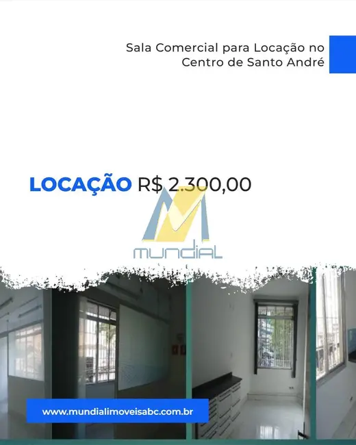 Foto 1 de Sala Comercial para alugar, 39m2 em Centro, Santo Andre - SP