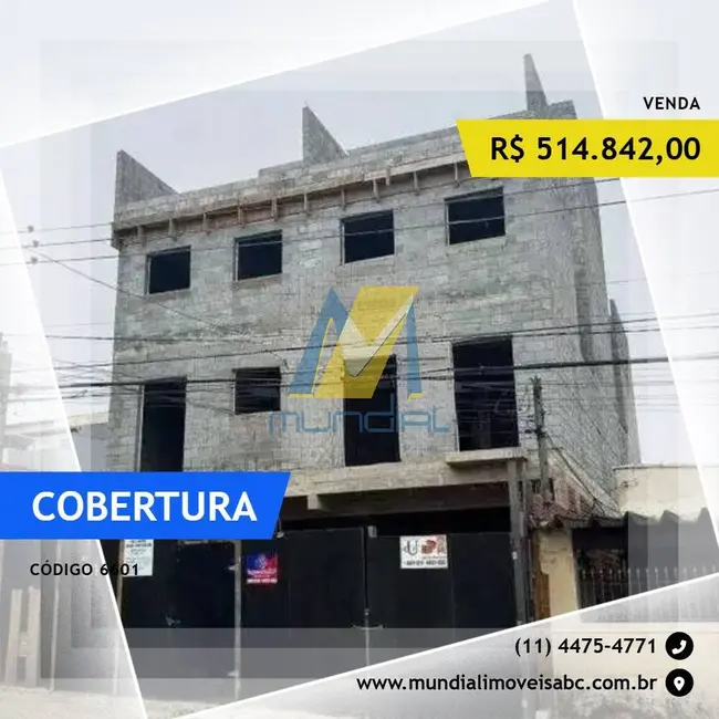 Cobertura com 2 quartos à venda, 78m2 em Parque Erasmo Assunção, Santo Andre - SP - imagem 1 Foto 1 de Cobertura com 2 quartos à venda, 78m2 em Parque Erasmo Assunção, Santo Andre - SP