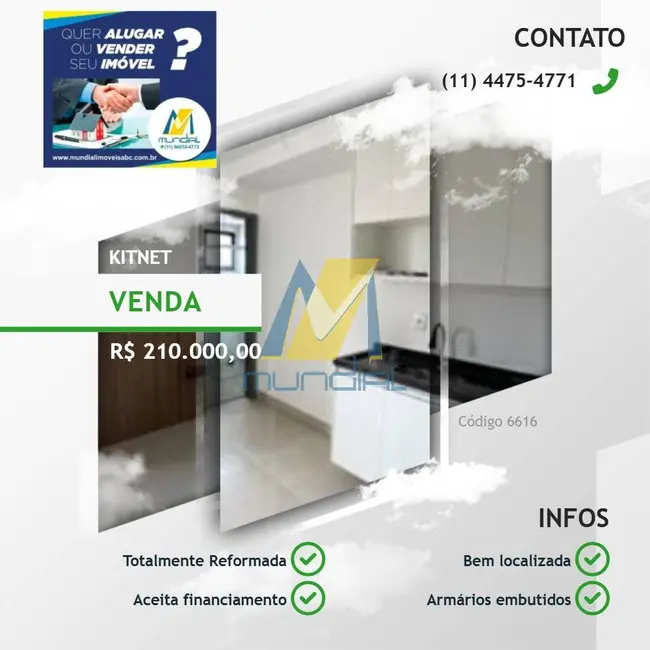 Kitnet com 1 quarto à venda, 23m2 em Santa Terezinha, Santo Andre - SP - imagem 1 Foto 1 de Kitnet com 1 quarto à venda, 23m2 em Santa Terezinha, Santo Andre - SP