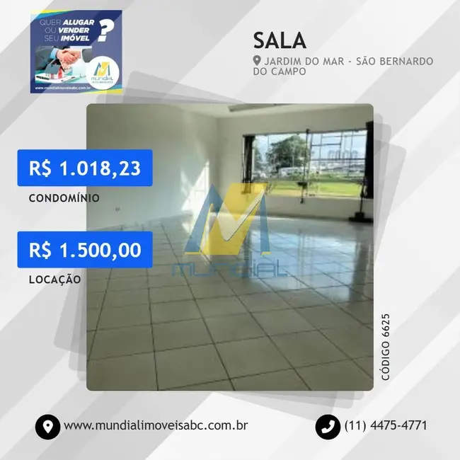Foto 1 de Sala Comercial para alugar, 51m2 em Jardim do Mar, Sao Bernardo Do Campo - SP