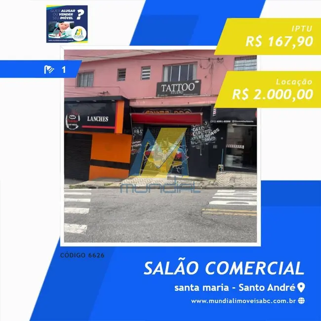 Sala Comercial para alugar em Santa Maria, Santo Andre - SP - imagem 1 Foto 1 de Sala Comercial para alugar em Santa Maria, Santo Andre - SP