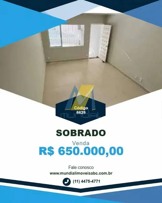 Sobrado com 3 quartos à venda, 172m2 em Vila Alzira, Santo Andre - SP - imagem 1 Foto 1 de Sobrado com 3 quartos à venda, 172m2 em Vila Alzira, Santo Andre - SP