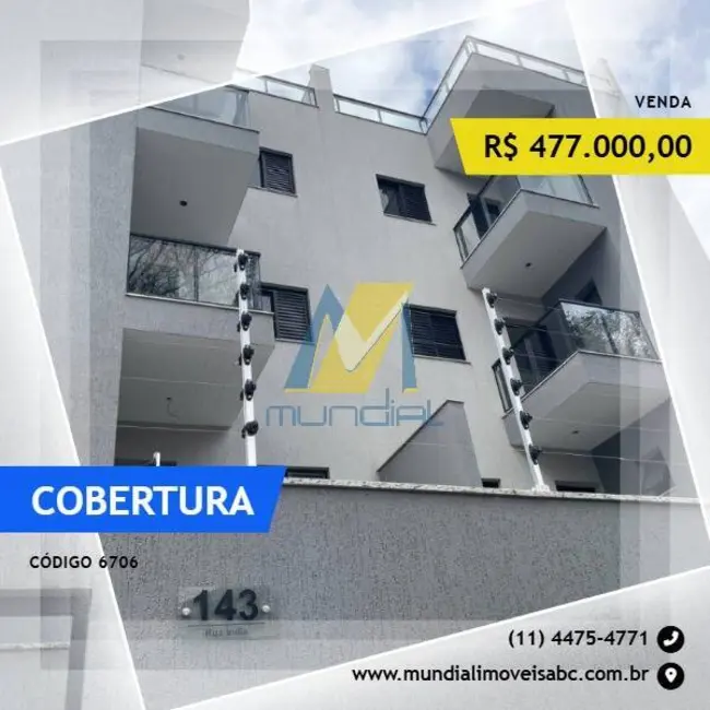 Foto 1 de Cobertura com 2 quartos à venda, 97m2 em Parque Oratório, Santo Andre - SP