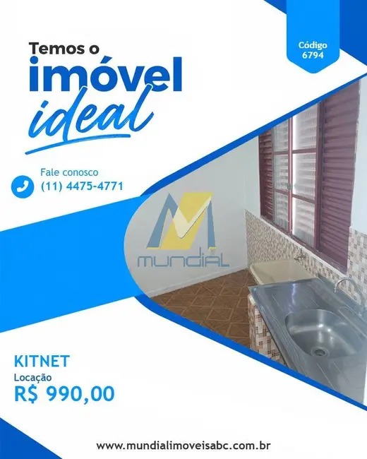 Kitnet com 1 quarto para alugar, 16m2 em Parque das Nações, Santo Andre - SP - imagem 1 Foto 1 de Kitnet com 1 quarto para alugar, 16m2 em Parque das Nações, Santo Andre - SP