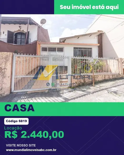 Casa com 2 quartos para alugar, 120m2 em Vila Curuçá, Santo Andre - SP - imagem 1 Foto 1 de Casa com 2 quartos para alugar, 120m2 em Vila Curuçá, Santo Andre - SP