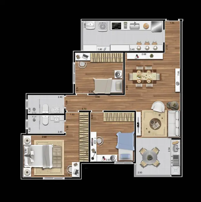 Apartamento com 2 quartos à venda, 92m2 em Santo Antônio, Sao Caetano Do Sul - SP - imagem 3 Foto 3 de Apartamento com 2 quartos à venda, 92m2 em Santo Antônio, Sao Caetano Do Sul - SP
