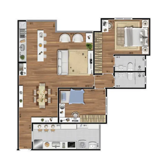 Foto 8 de Apartamento com 3 quartos à venda, 91m2 em Santo Antônio, Sao Caetano Do Sul - SP