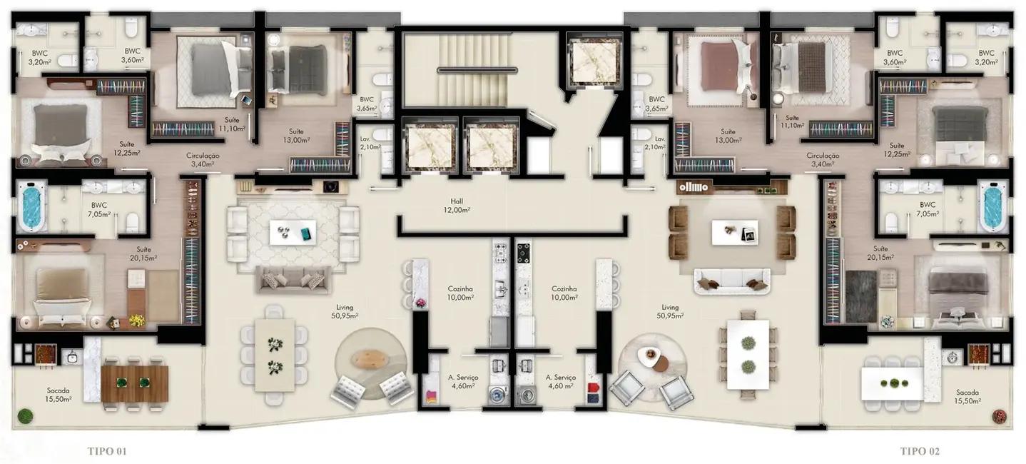 Foto 3 de Apartamento com 4 quartos à venda, 183m2 em Itapema - SC
