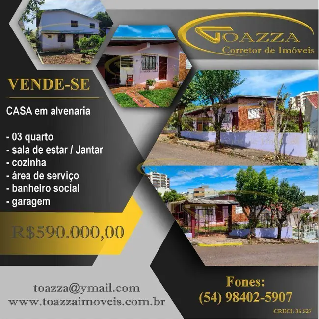 Foto 1 de Casa com 3 quartos à venda, 377m2 em Sarandi - RS