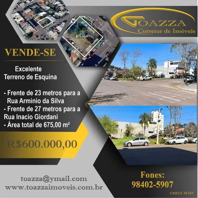 Foto 1 de Terreno / Lote à venda, 675m2 em Centro, Sarandi - RS