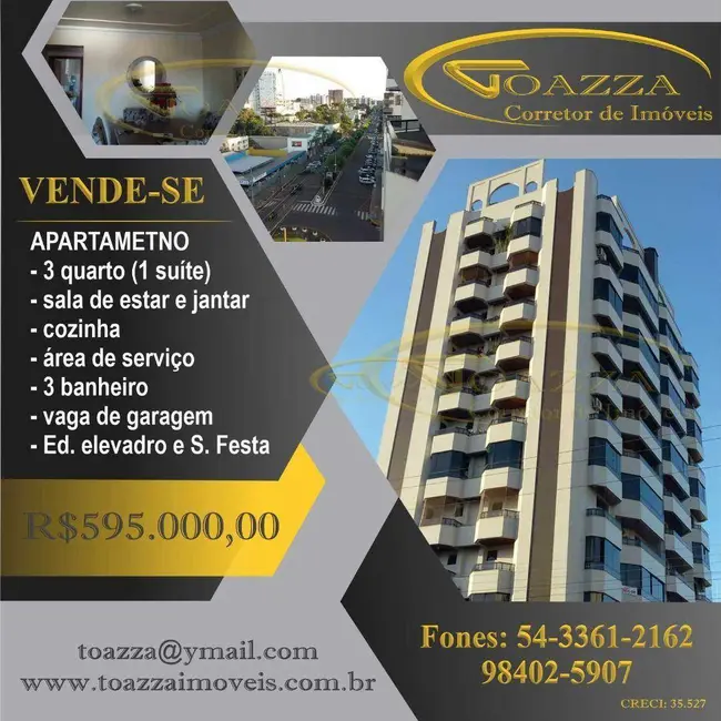 Foto 1 de Apartamento com 3 quartos à venda, 150m2 em Centro, Sarandi - RS