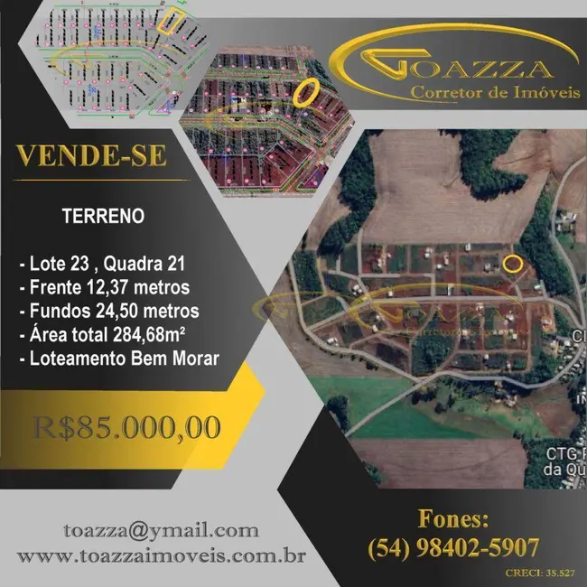 Foto 1 de Terreno / Lote à venda, 284m2 em Sarandi - RS