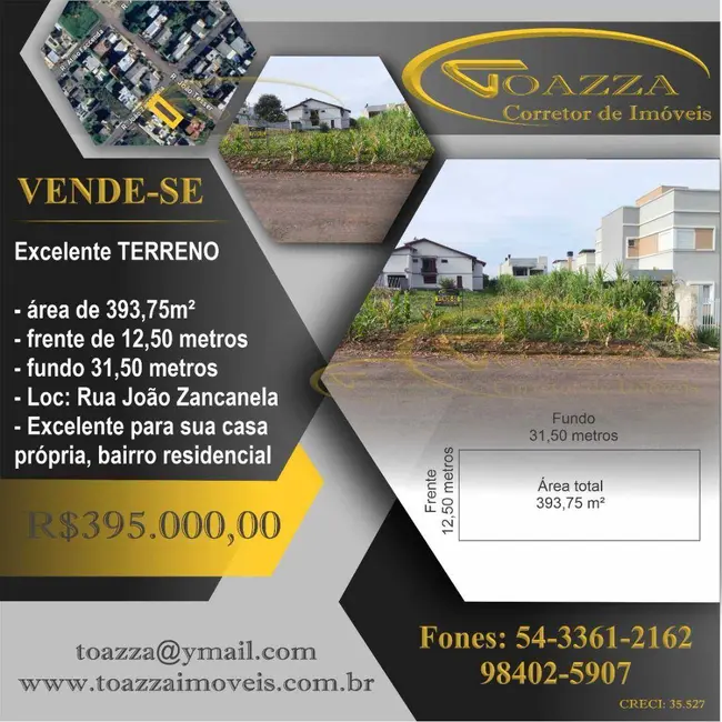 Foto 1 de Terreno / Lote à venda, 393m2 em Sarandi - RS