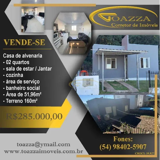 Foto 1 de Casa com 2 quartos à venda, 160m2 em Sarandi - RS