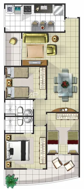 Foto 4 de Apartamento com 3 quartos à venda, 77m2 em Sao Jose Dos Campos - SP