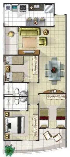 Apartamento com 3 quartos à venda, 77m2 em Sao Jose Dos Campos - SP - imagem 6 Foto 6 de Apartamento com 3 quartos à venda, 77m2 em Sao Jose Dos Campos - SP