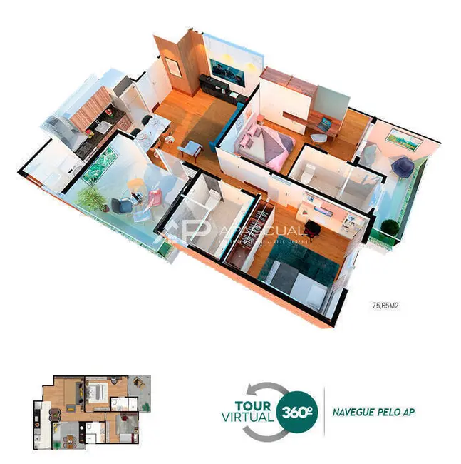 Apartamento com 2 quartos à venda, 76m2 em Sao Jose Dos Campos - SP - imagem 7 Foto 7 de Apartamento com 2 quartos à venda, 76m2 em Sao Jose Dos Campos - SP