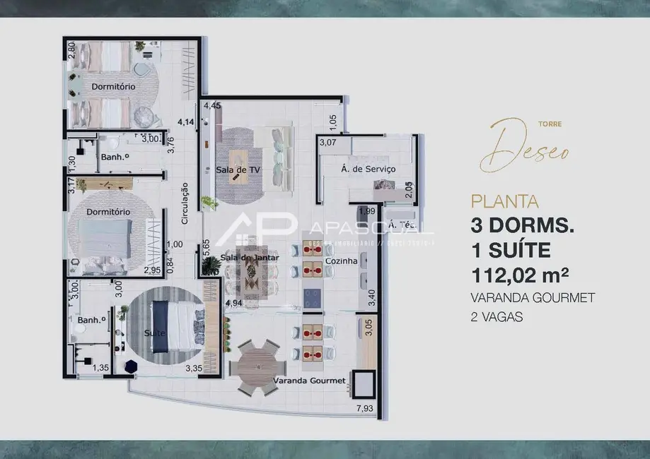 Apartamento com 3 quartos à venda, 121m2 em Indaiá, Caraguatatuba - SP - imagem 5 Foto 5 de Apartamento com 3 quartos à venda, 121m2 em Indaiá, Caraguatatuba - SP