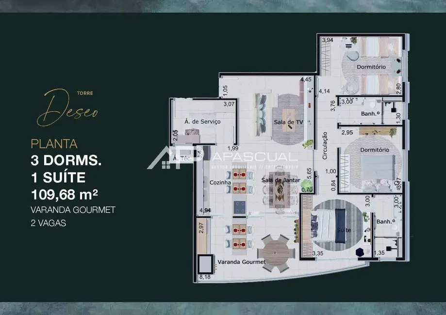 Apartamento com 3 quartos à venda, 121m2 em Indaiá, Caraguatatuba - SP - imagem 6 Foto 6 de Apartamento com 3 quartos à venda, 121m2 em Indaiá, Caraguatatuba - SP