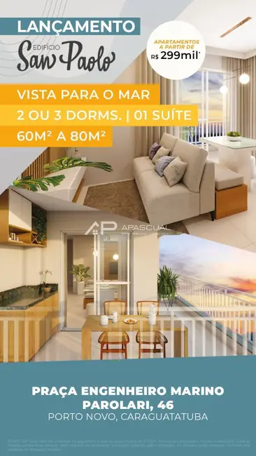 Foto 6 de Apartamento com 2 quartos à venda, 61m2 em Caraguatatuba - SP