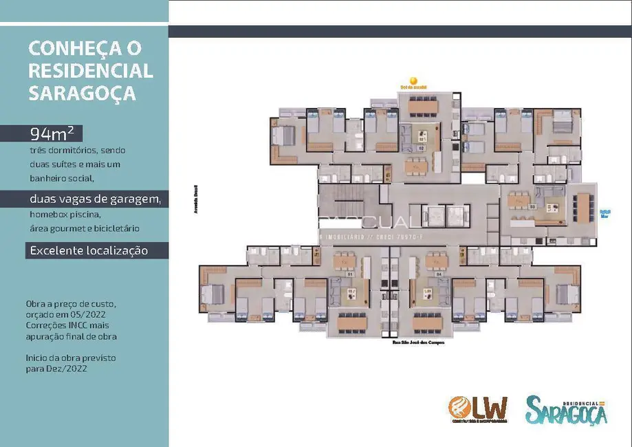 Foto 2 de Apartamento com 3 quartos à venda, 94m2 em Sumaré, Caraguatatuba - SP