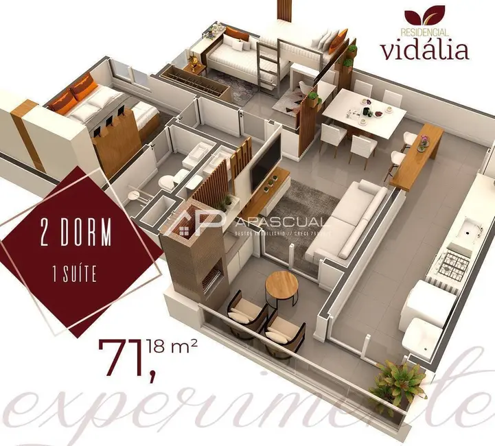 Foto 2 de Apartamento com 2 quartos para alugar, 72m2 em Vila Aprazível, Jacarei - SP