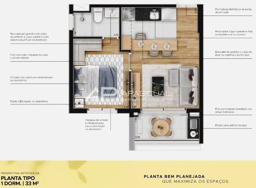 Apartamento com 1 quarto à venda, 34m2 em Sao Jose Dos Campos - SP - imagem 7 Foto 7 de Apartamento com 1 quarto à venda, 34m2 em Sao Jose Dos Campos - SP