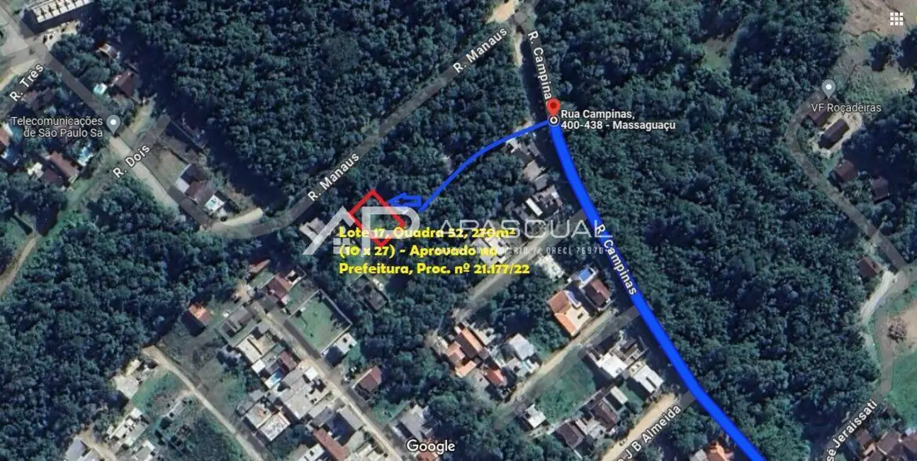 Foto 1 de Terreno / Lote à venda, 270m2 em Massaguaçu, Caraguatatuba - SP