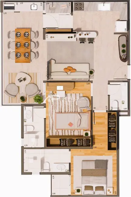 Apartamento com 2 quartos à venda, 75m2 em Sao Jose Dos Campos - SP - imagem 6 Foto 6 de Apartamento com 2 quartos à venda, 75m2 em Sao Jose Dos Campos - SP