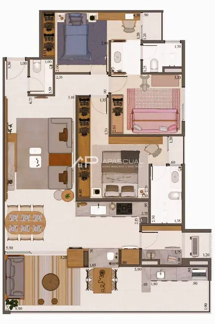 Apartamento com 2 quartos à venda, 75m2 em Sao Jose Dos Campos - SP - imagem 5 Foto 5 de Apartamento com 2 quartos à venda, 75m2 em Sao Jose Dos Campos - SP