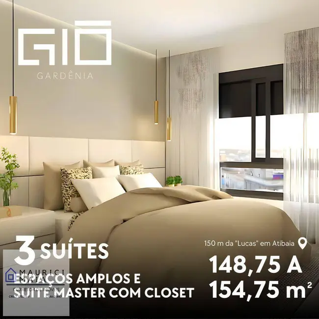 Foto 6 de Apartamento com 3 quartos à venda, 155m2 em Vila Gardênia, Atibaia - SP