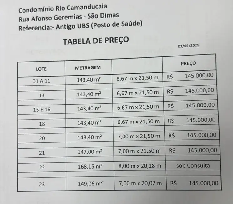 Lote de Condomínio à venda, 144m2 em Jardim São Dimas, Amparo - SP - imagem 4 Foto 4 de Lote de Condomínio à venda, 144m2 em Jardim São Dimas, Amparo - SP