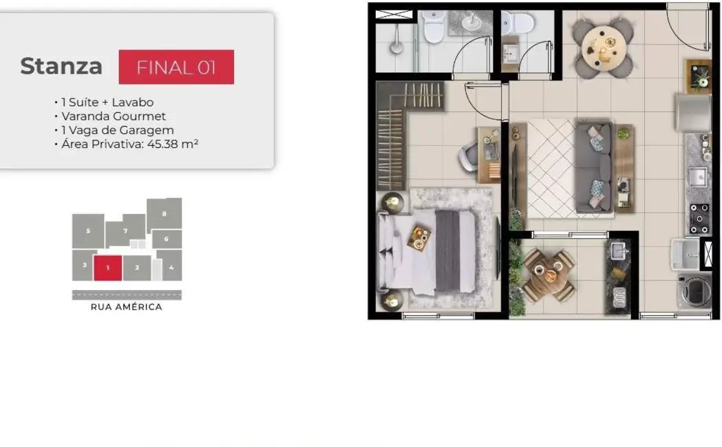 Apartamento com 1 quarto à venda, 36m2 em Atibaia Jardim, Atibaia - SP - imagem 9 Foto 9 de Apartamento com 1 quarto à venda, 36m2 em Atibaia Jardim, Atibaia - SP