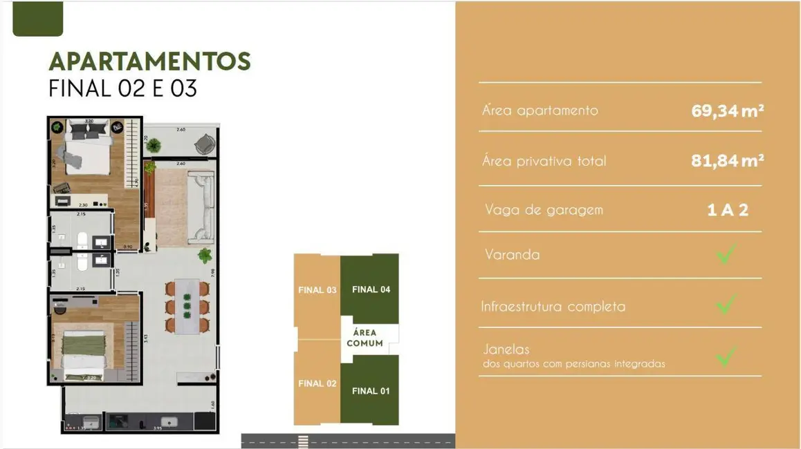 Foto 5 de Apartamento com 2 quartos à venda, 70m2 em Vila Helena, Atibaia - SP
