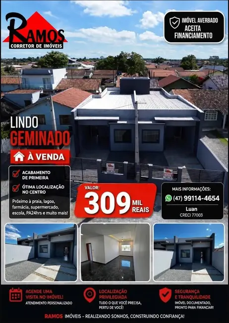 Foto 1 de Casa à venda em Centro, Balneario Barra Do Sul - SC