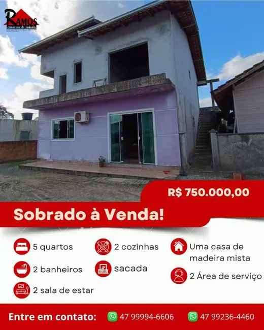 Foto 1 de Sobrado com 5 quartos à venda, 999m2 em Araquari - SC