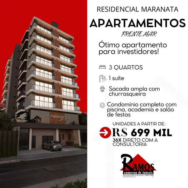 Foto 1 de Apartamento com 3 quartos à venda, 800m2 em Balneario Barra Do Sul - SC