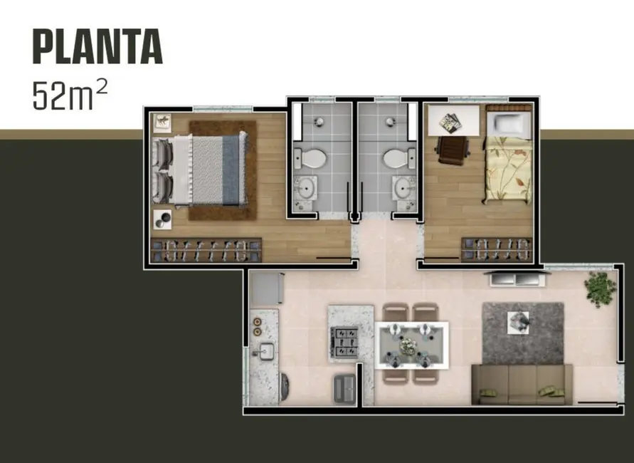 Apartamento com 2 quartos à venda, 52m2 em Santa Rosa, Belo Horizonte - MG - imagem 8 Foto 8 de Apartamento com 2 quartos à venda, 52m2 em Santa Rosa, Belo Horizonte - MG