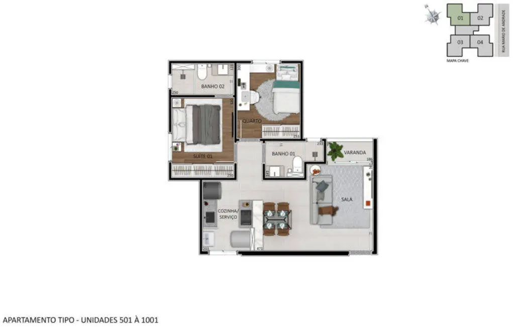 Foto 5 de Apartamento com 2 quartos à venda, 53m2 em Santa Branca, Belo Horizonte - MG