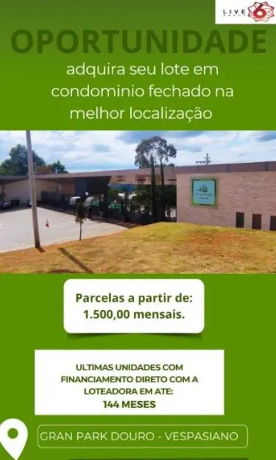Foto 2 de Lote de Condomínio à venda, 405m2 em Vespasiano - MG