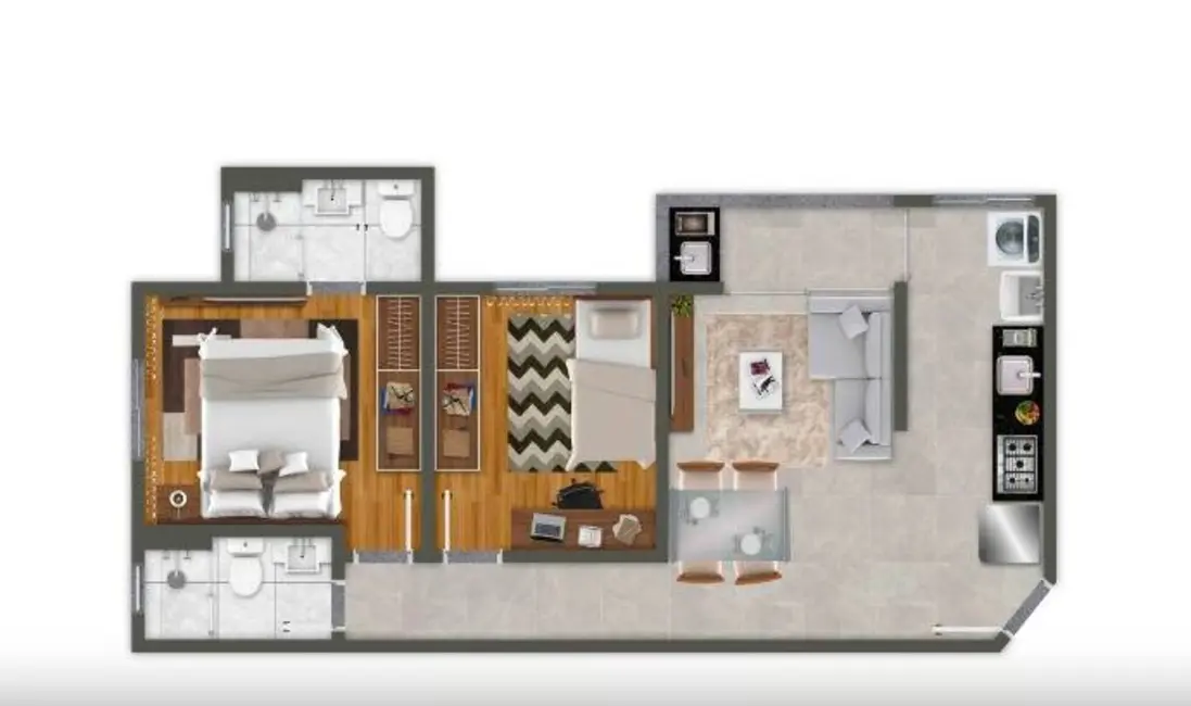Apartamento com 2 quartos à venda, 39m2 em Fernão Dias, Belo Horizonte - MG - imagem 6 Foto 6 de Apartamento com 2 quartos à venda, 39m2 em Fernão Dias, Belo Horizonte - MG