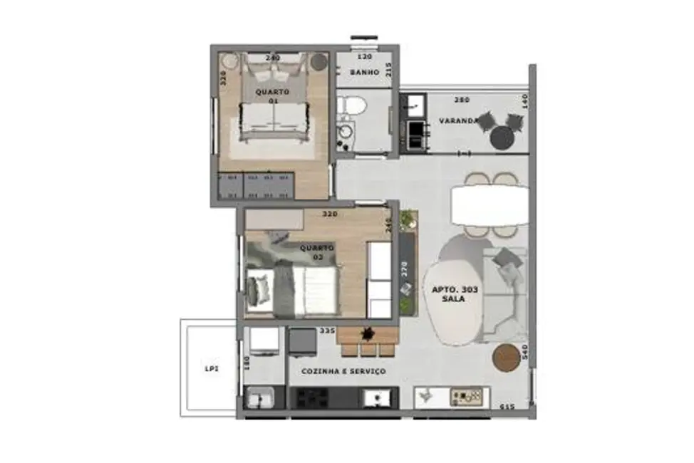 Apartamento com 2 quartos à venda, 50m2 em Indaiá, Belo Horizonte - MG - imagem 3 Foto 3 de Apartamento com 2 quartos à venda, 50m2 em Indaiá, Belo Horizonte - MG