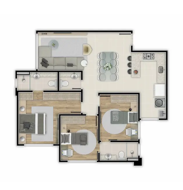 Foto 5 de Apartamento com 3 quartos à venda, 85m2 em Jaraguá, Belo Horizonte - MG
