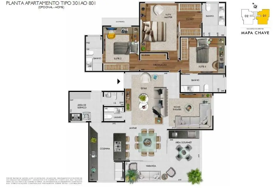 Foto 2 de Apartamento com 4 quartos à venda, 153m2 em Castelo, Belo Horizonte - MG
