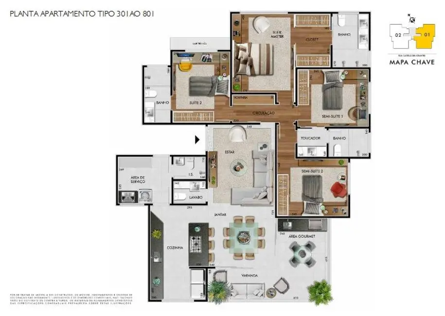 Foto 3 de Apartamento com 4 quartos à venda, 153m2 em Castelo, Belo Horizonte - MG