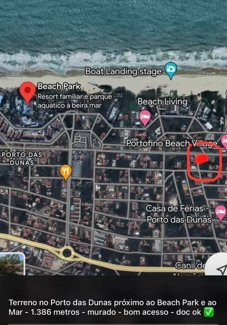 Foto 1 de Terreno / Lote à venda, 1386m2 em Aquiraz - CE