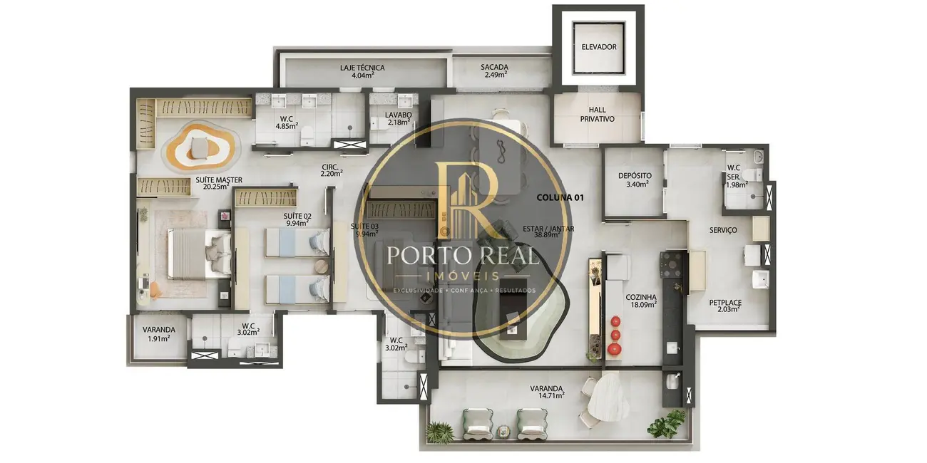 Apartamento com 3 quartos à venda em Aldeota, Fortaleza - CE - imagem 9 Foto 9 de Apartamento com 3 quartos à venda em Aldeota, Fortaleza - CE