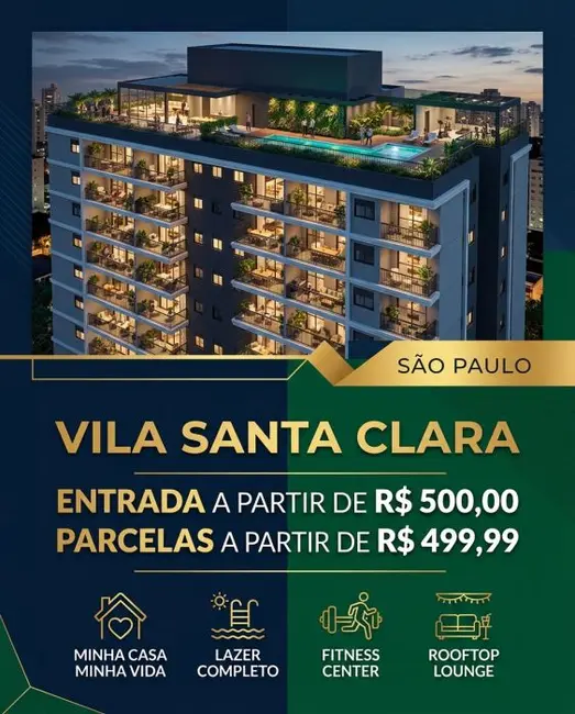 Apartamento com 1 quarto à venda, 28m2 em Vila Santa Clara, São Paulo - SP - imagem 1 Foto 1 de Apartamento com 1 quarto à venda, 28m2 em Vila Santa Clara, São Paulo - SP
