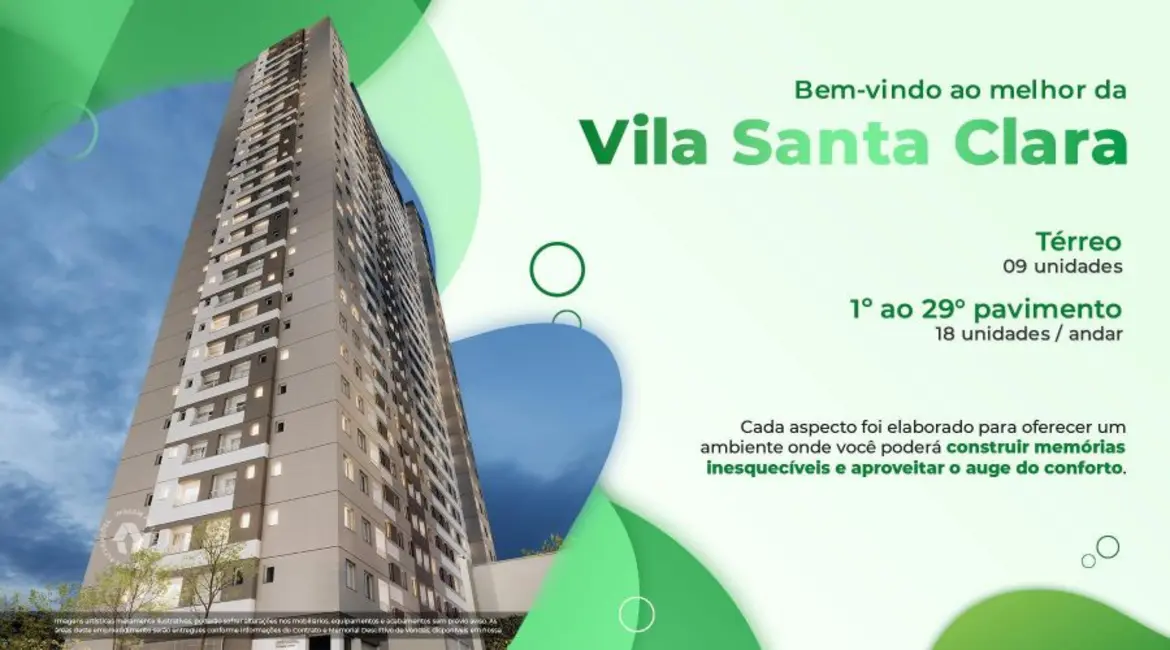 Foto 1 de Apartamento com 1 quarto à venda, 28m2 em Vila Santa Clara, São Paulo - SP